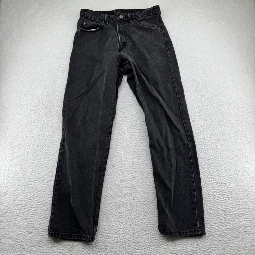 Vintage 1997 Levis 550 Orange Tab Jeans Mens 31x30 (Fit 30x30) Black Grunge USA - Picture 1 of 9